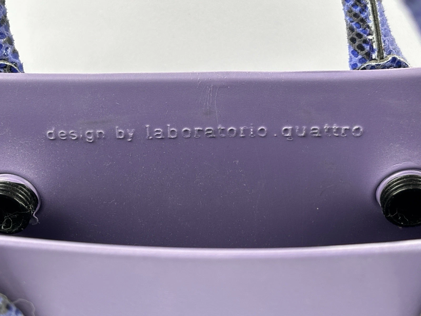 O Bag Italian Waterproof Purple Handbag Purse w/Removable Liner - O Bag