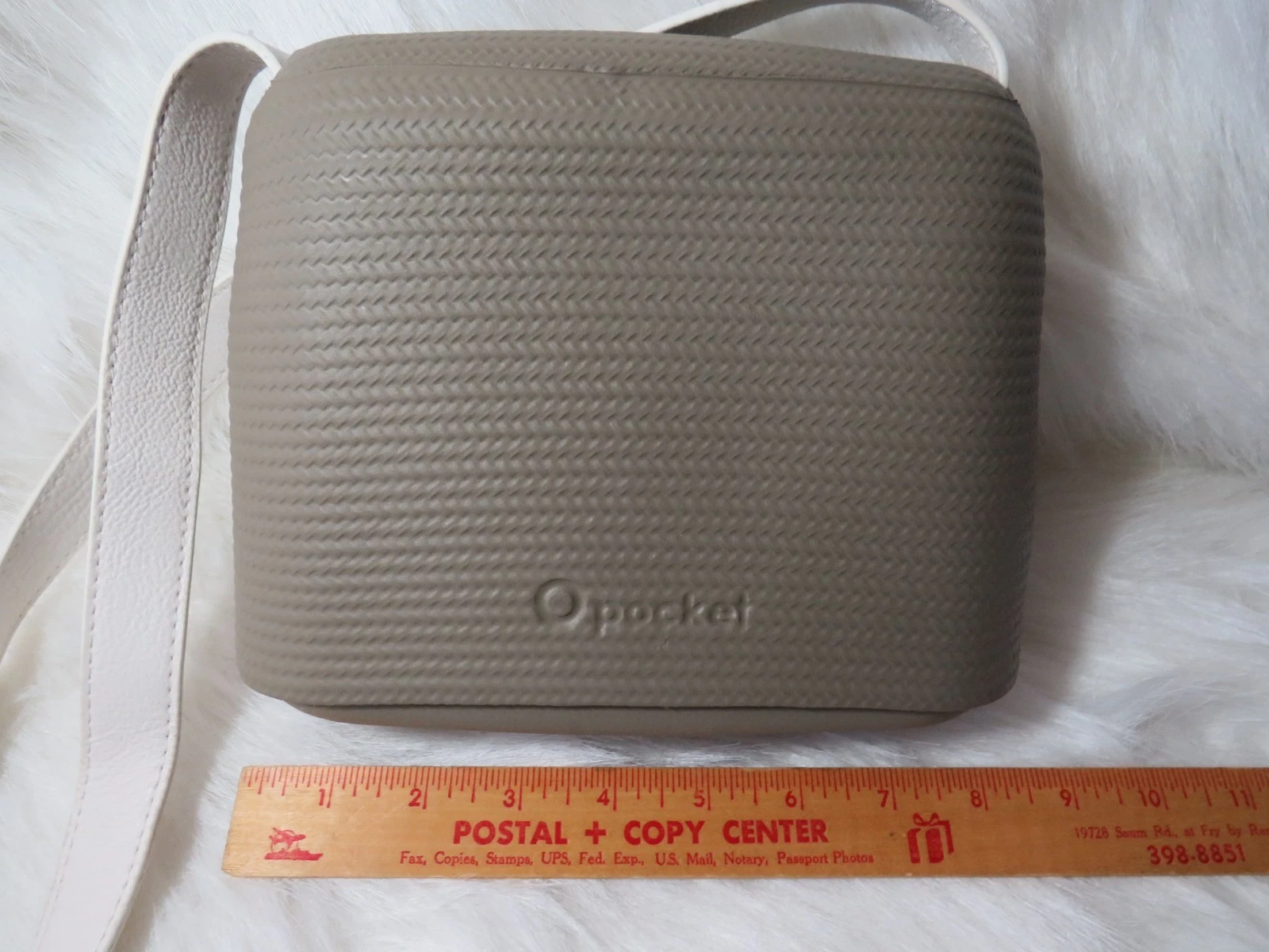 O Pocket Bag FullSpot Italian Crossbody Slide Purse Made In Italy Taupe - O Bag