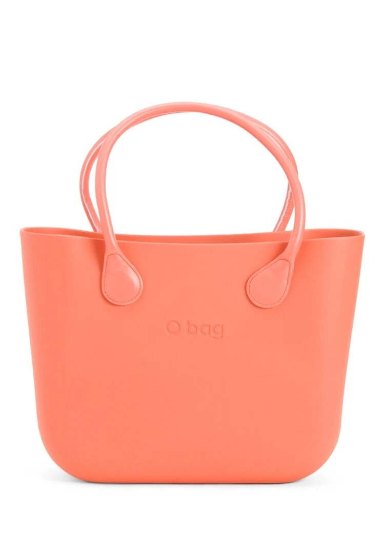 New Obag Italy Eve Compound Tote Coral Removable Canvas Insert 15.5”W - 12” H - O Bag