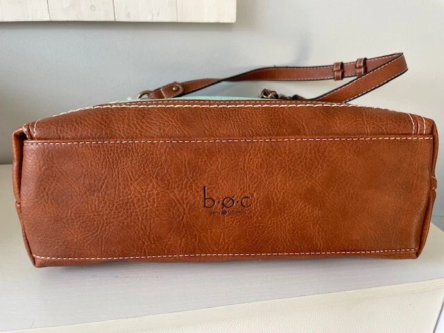 B O.C. Teal Blue & White Faux Leather Shoulder Bag - O Bag