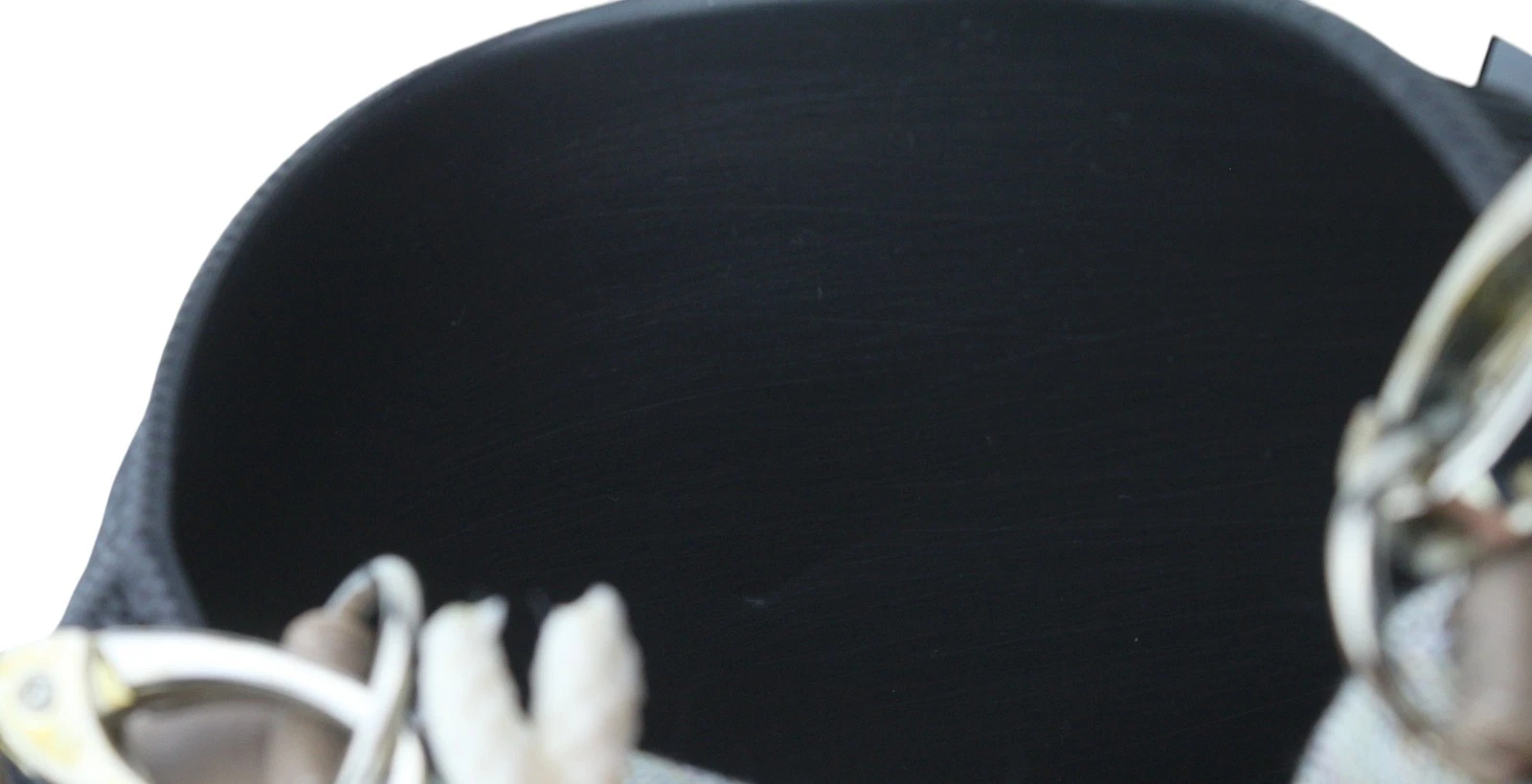 O Bag Swing Women Bag OS Black Textured Silicone Half Moon Inner Crossbody - O Bag