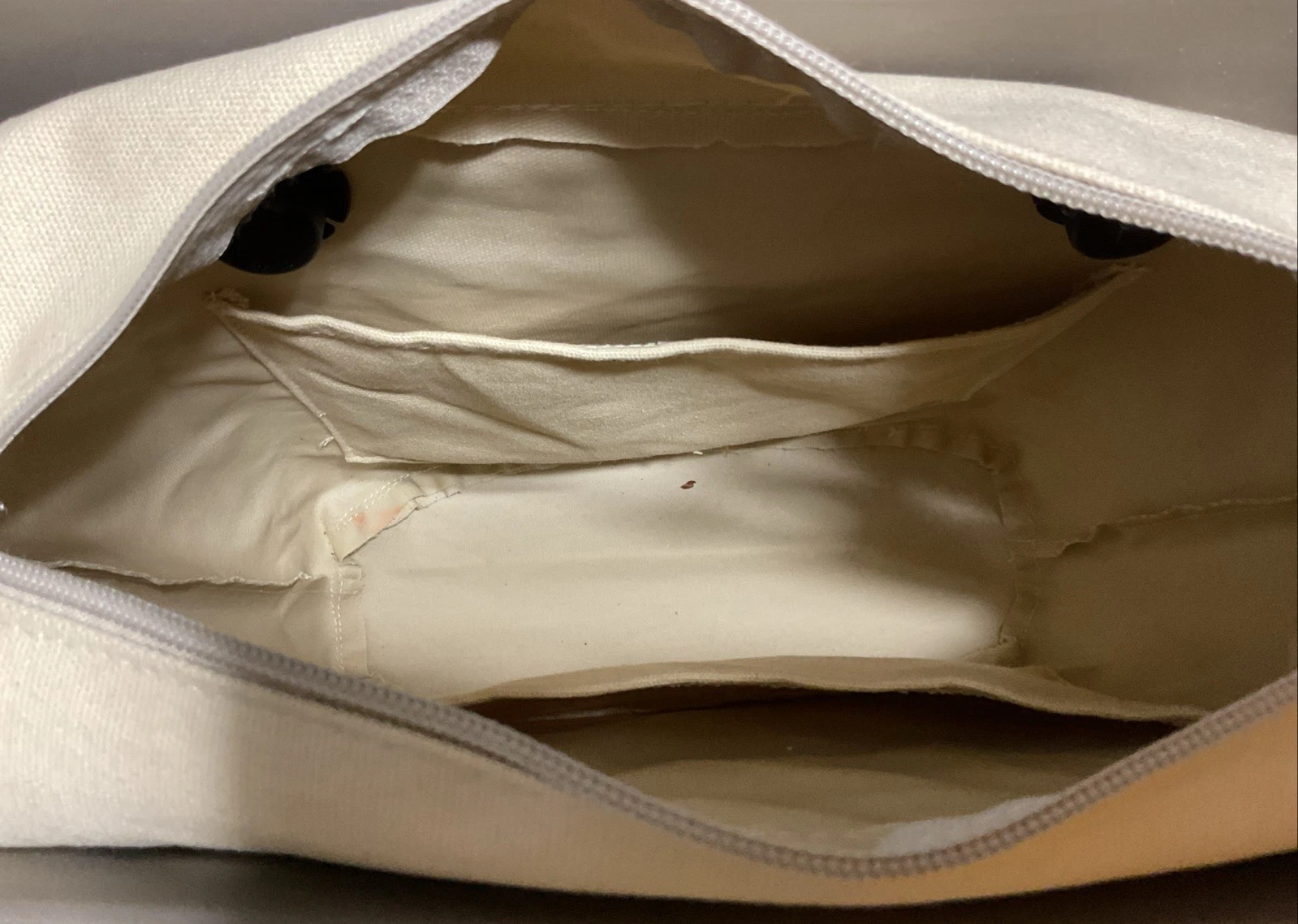 “O BAG “ ITALIAN MADE BAG GREY WATERPROOF ZIPPER LINER ROPE HANDLE - O Bag