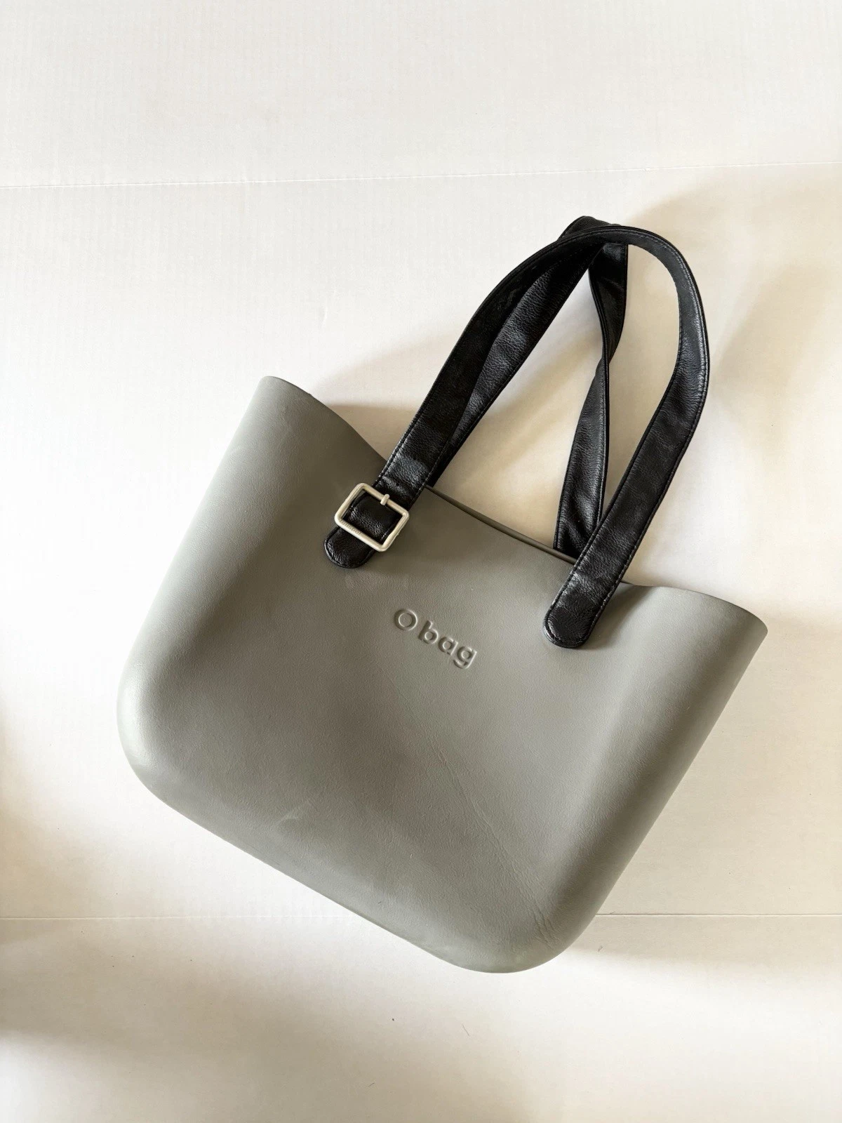 O Bag Italian Tote Handbag Waterproof Shoulder Leather Straps Made In Italy LG - O Bag