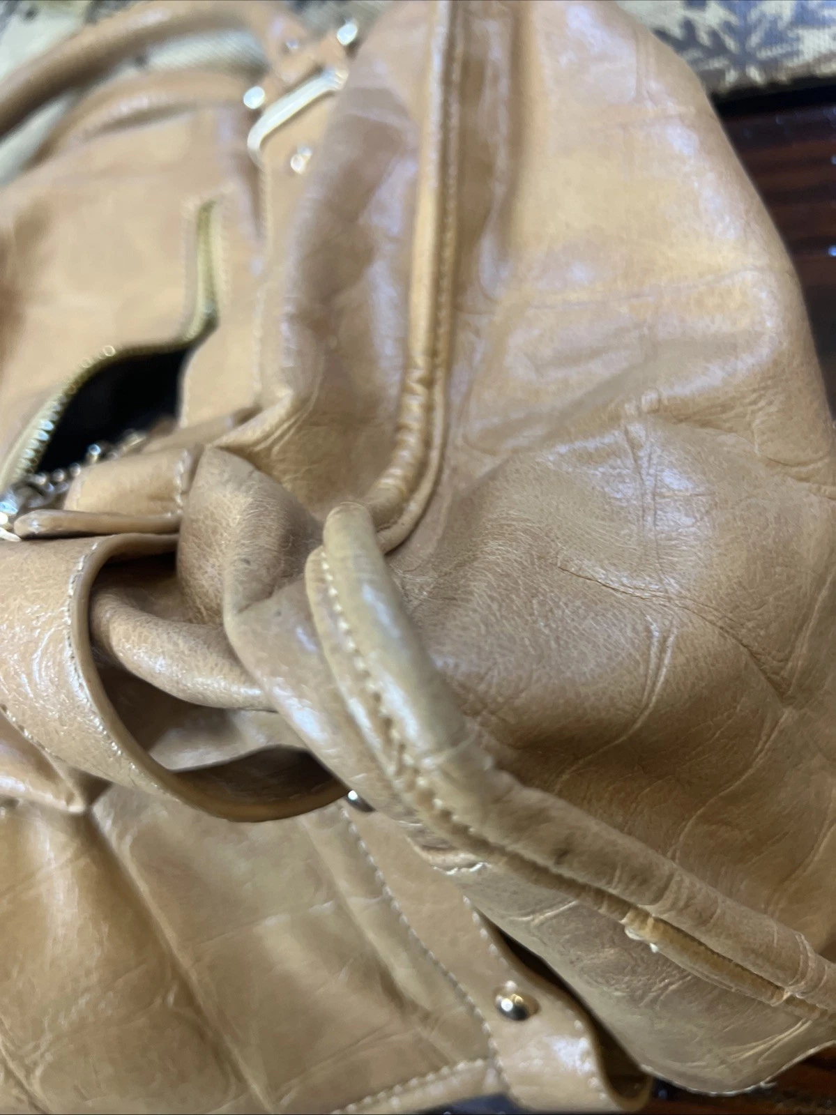 “O BAG “ ITALIAN MADE BAG Croc Embossed Buckle Style Handbag Shoulder Bag - O Bag