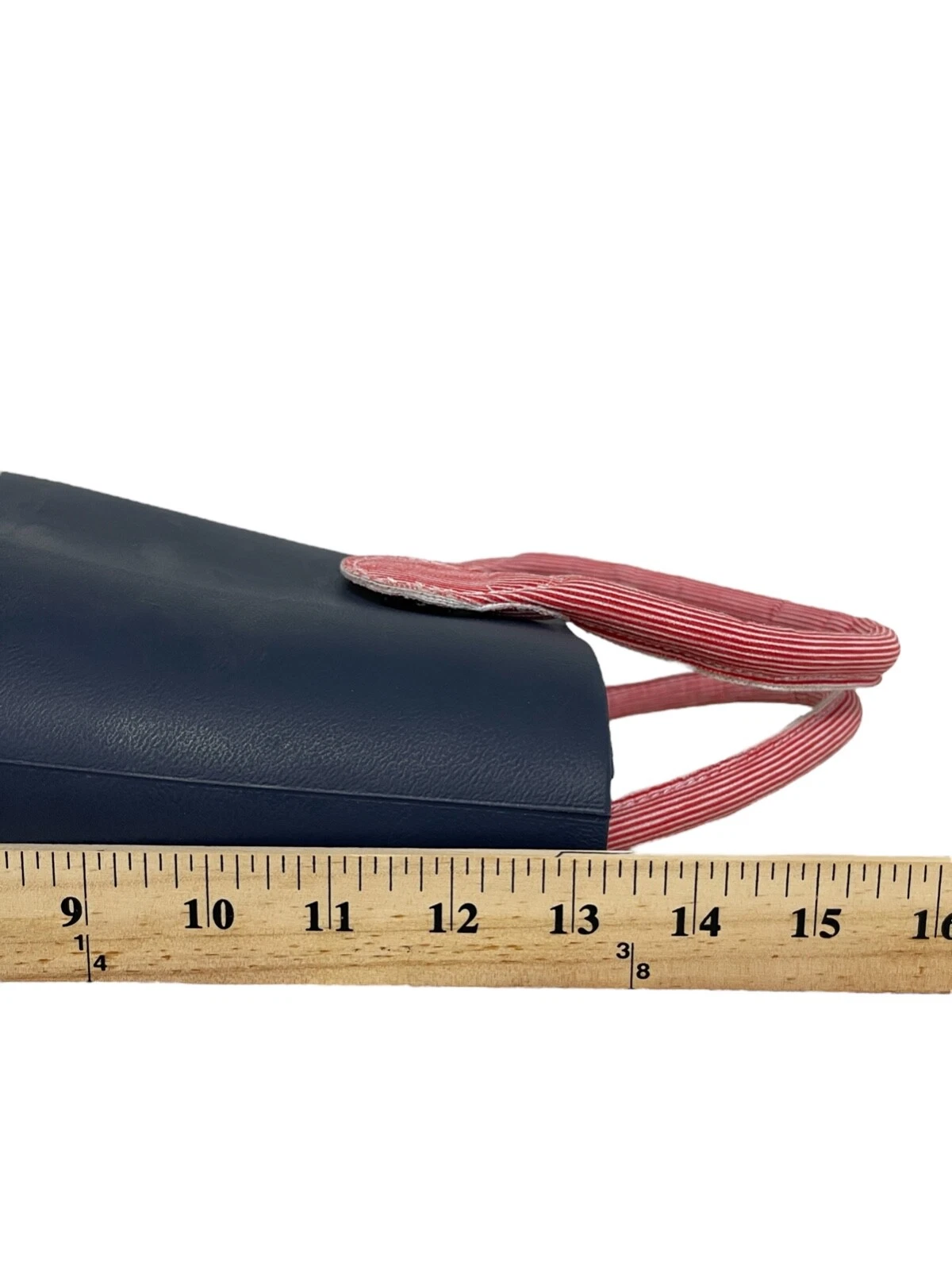 O bag Made in Italy Bucket Basket Tote Satchel Bag Navy Blue w/ Zippered Liner - O Bag