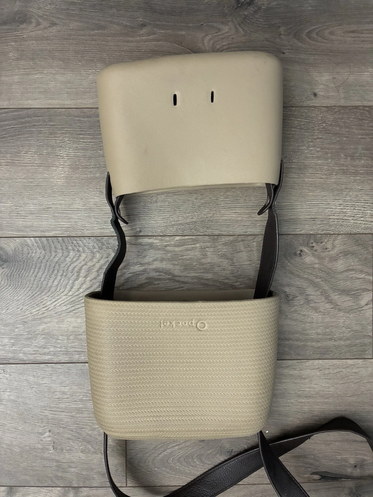 O Pocket Bag FullSpot Italian Crossbody Slide Purse Made In Italy Beige Brown - O Bag