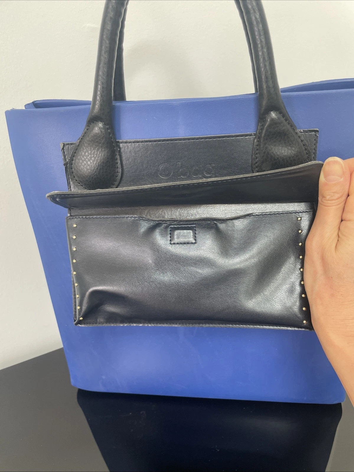 O Bag Tote Bag In Polyester With Interchangeable Inserts And Handles Blue - O Bag