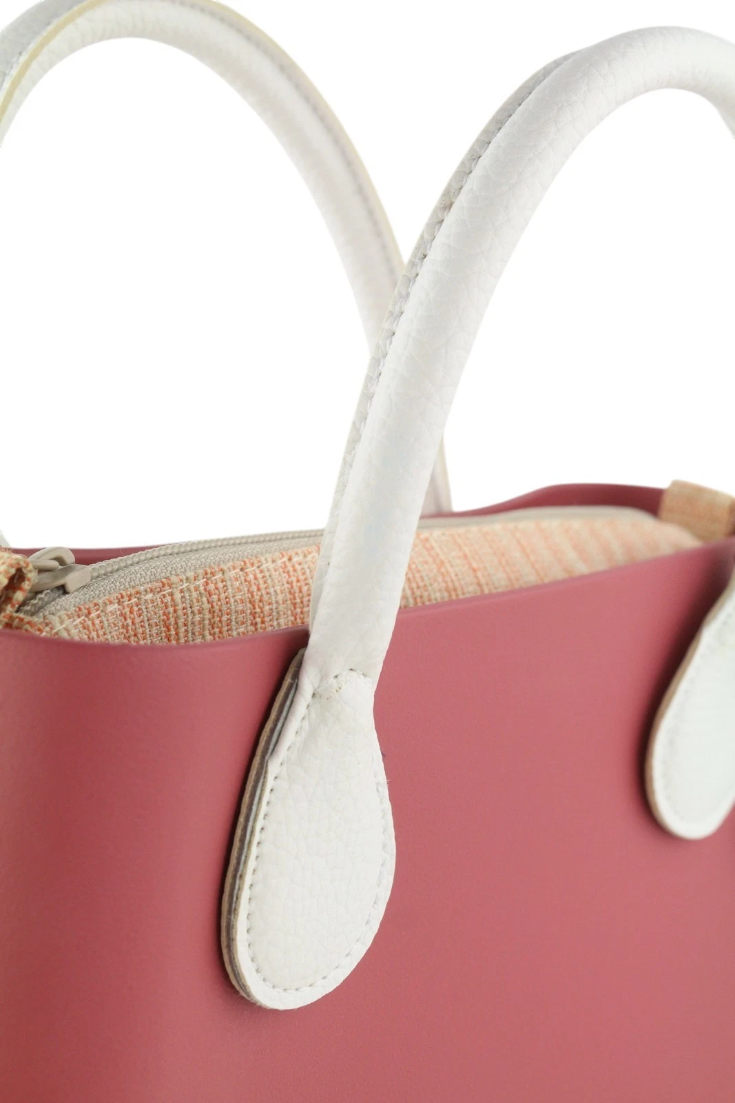 O Bag Chic Women's Bag OS Pink Double Handles Inner Mini Square Tote Logo - O Bag