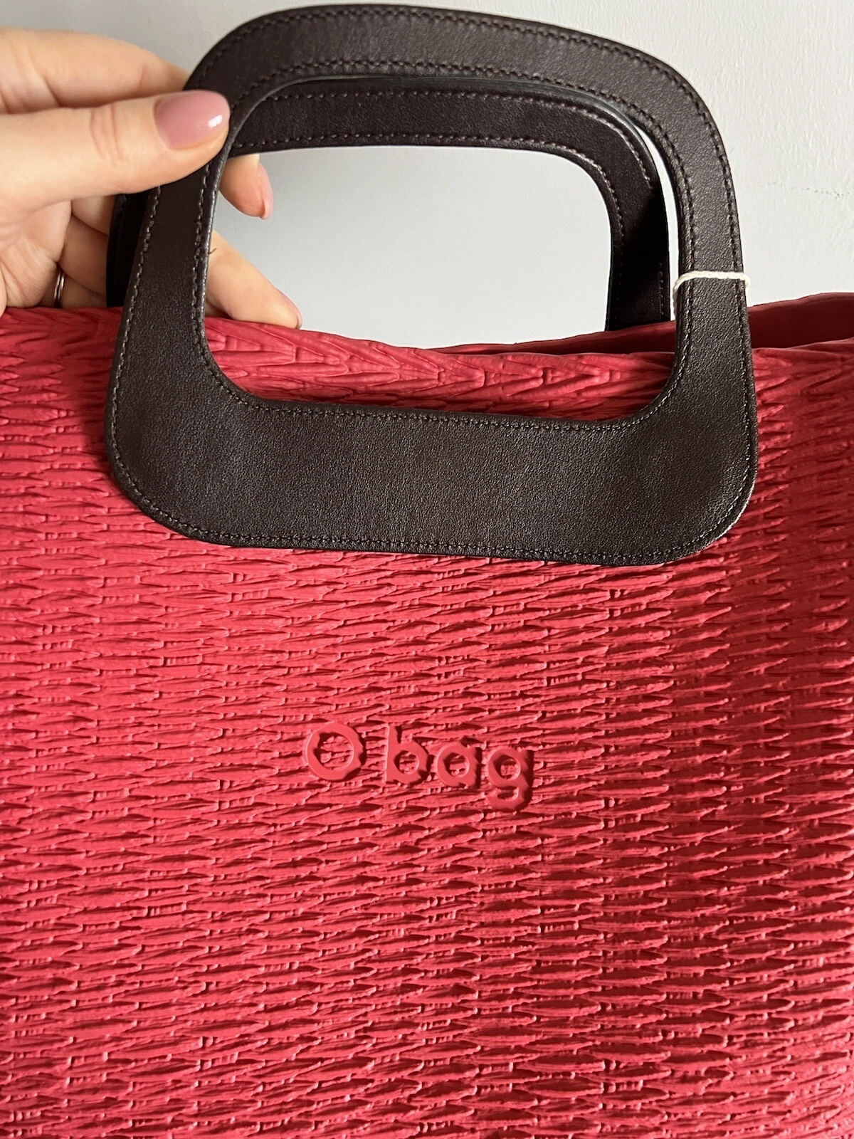 O BAG Red Rubber Handbag - O Bag
