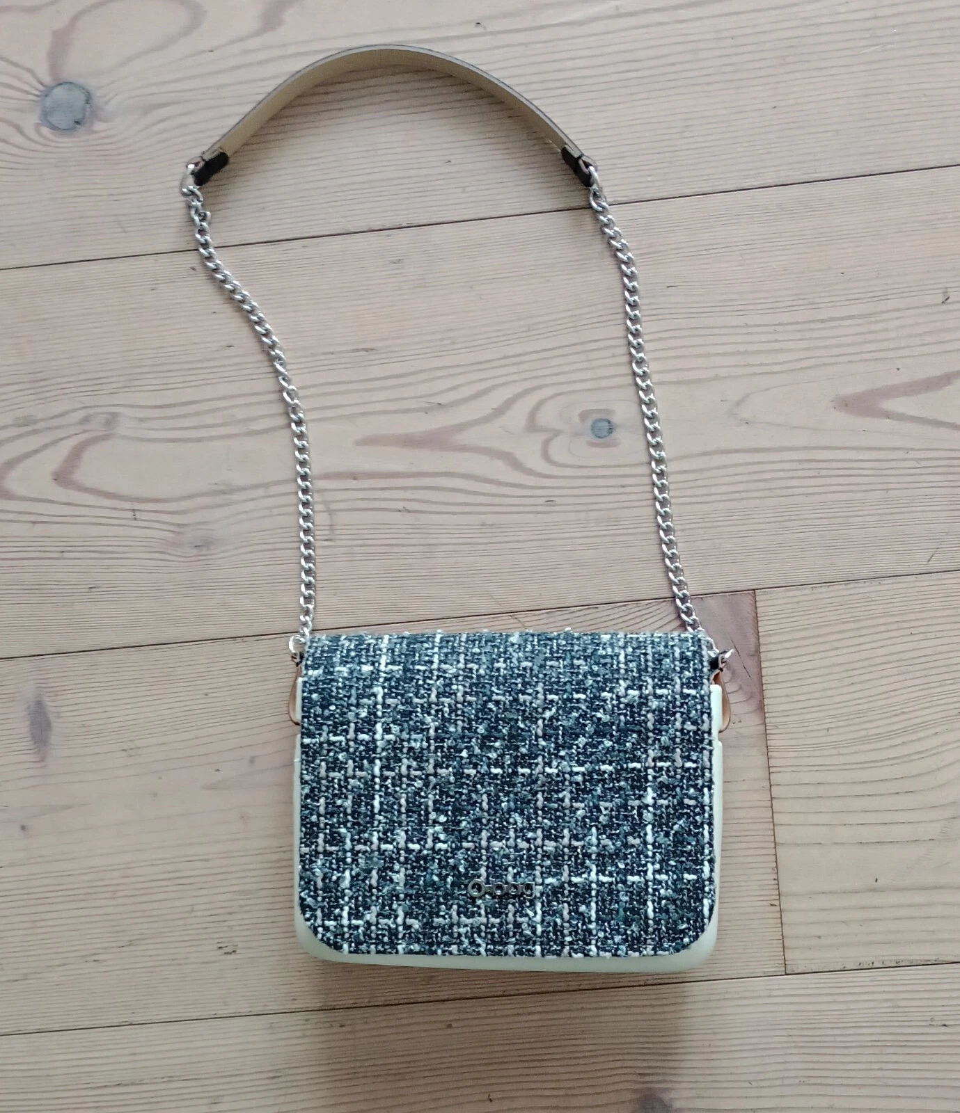 O-bag handbag, with tweed fabric. - O Bag