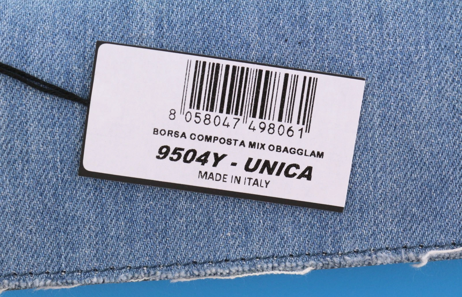 O BAG Glam Women's Bag OS Blue Denim Insert Chain Closure Shoulder Bag - O Bag