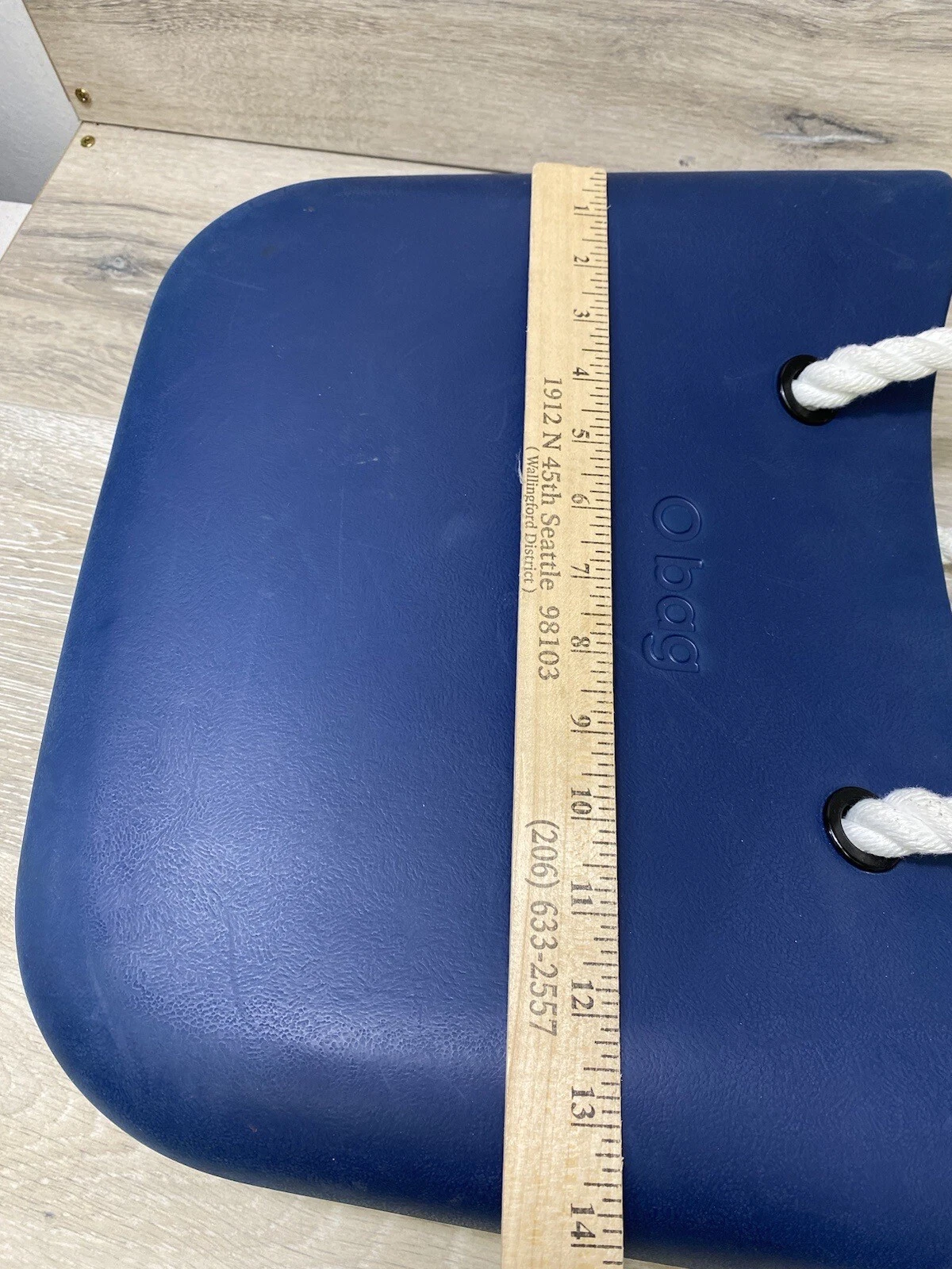 O Bag Fullspot Tote Handbag Purse Handles Rubber Washable Blue Extra Handles - O Bag