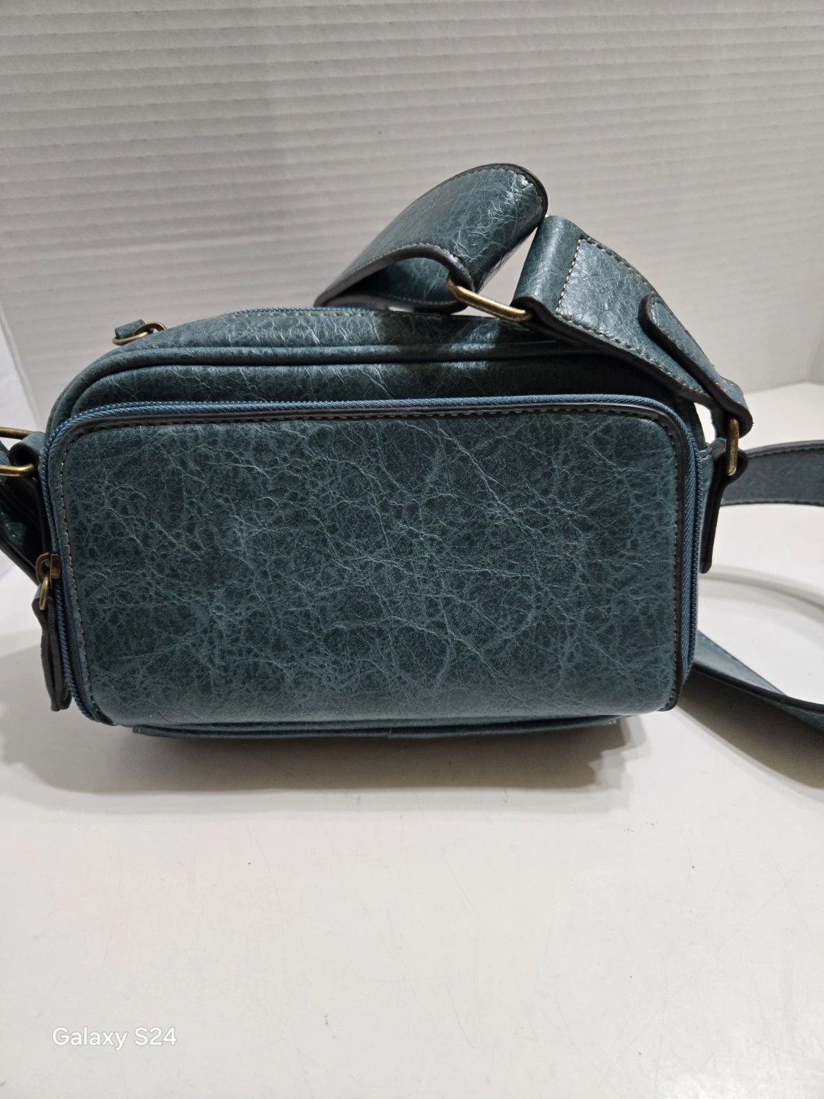 B.O.C. CALLOWILL Teal Blue Faux Leather Camera Bag - O Bag