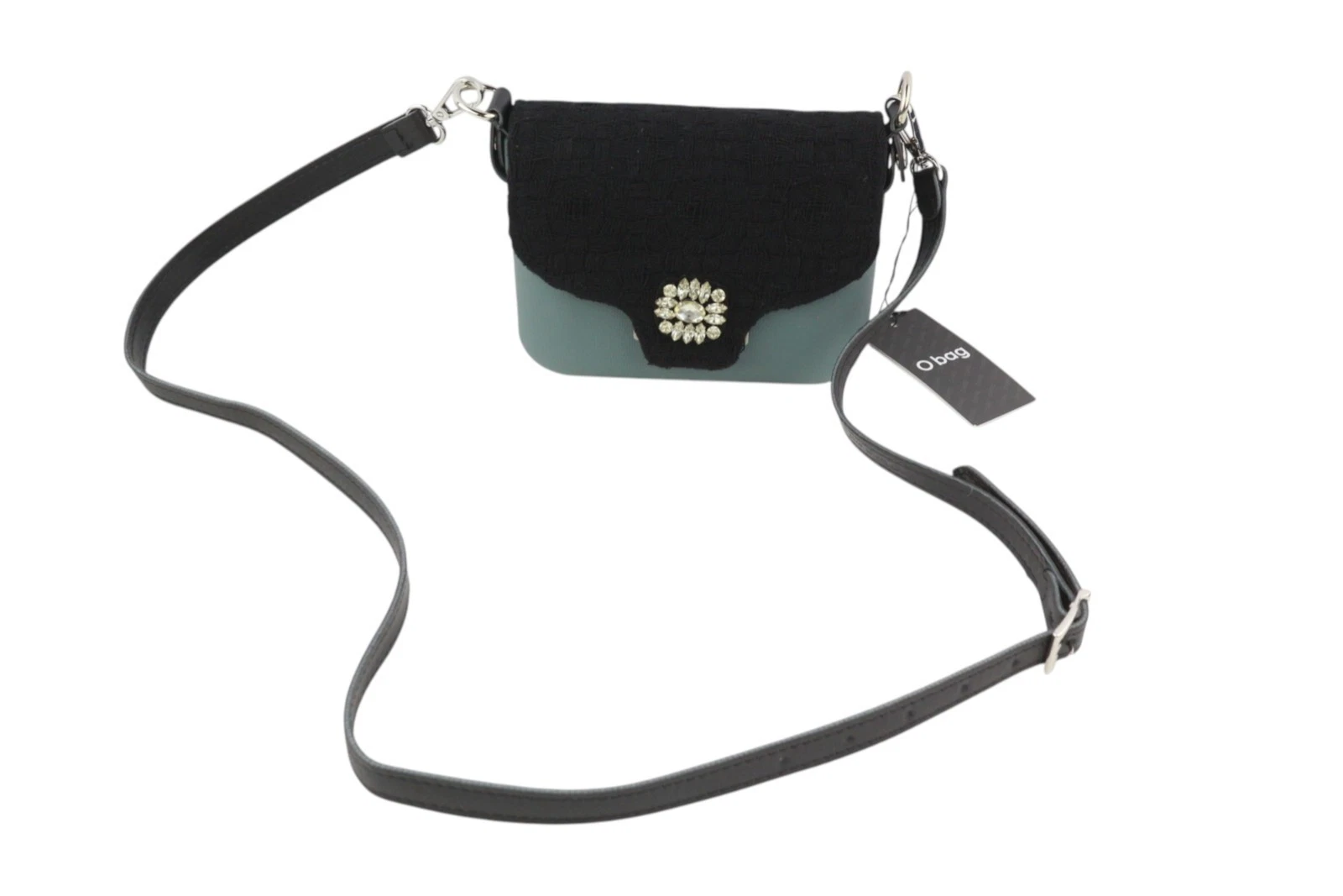 O bag Micro Pocket Mix Women's OS Rhinestone Strap Small Adjustable Crossbody - O Bag