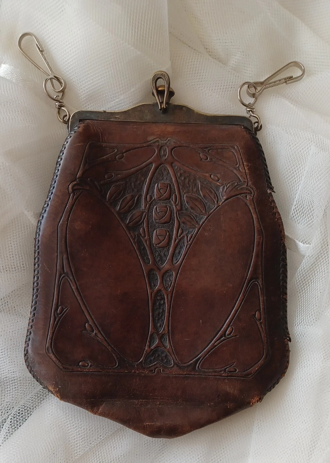 Vintage Womens Leather Bag w/o Shoulder Strap - O Bag