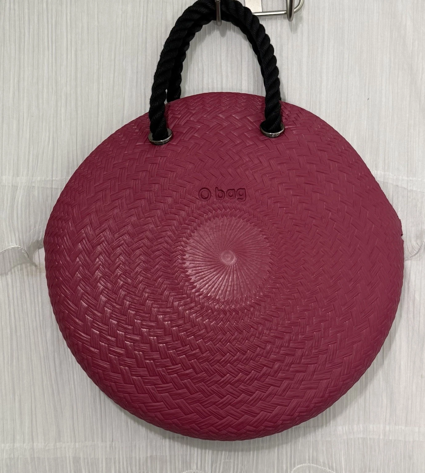 O bag Circular Magenta Tote Bag Vacation Beach Resort Chic Handbag Made In Italy - O Bag