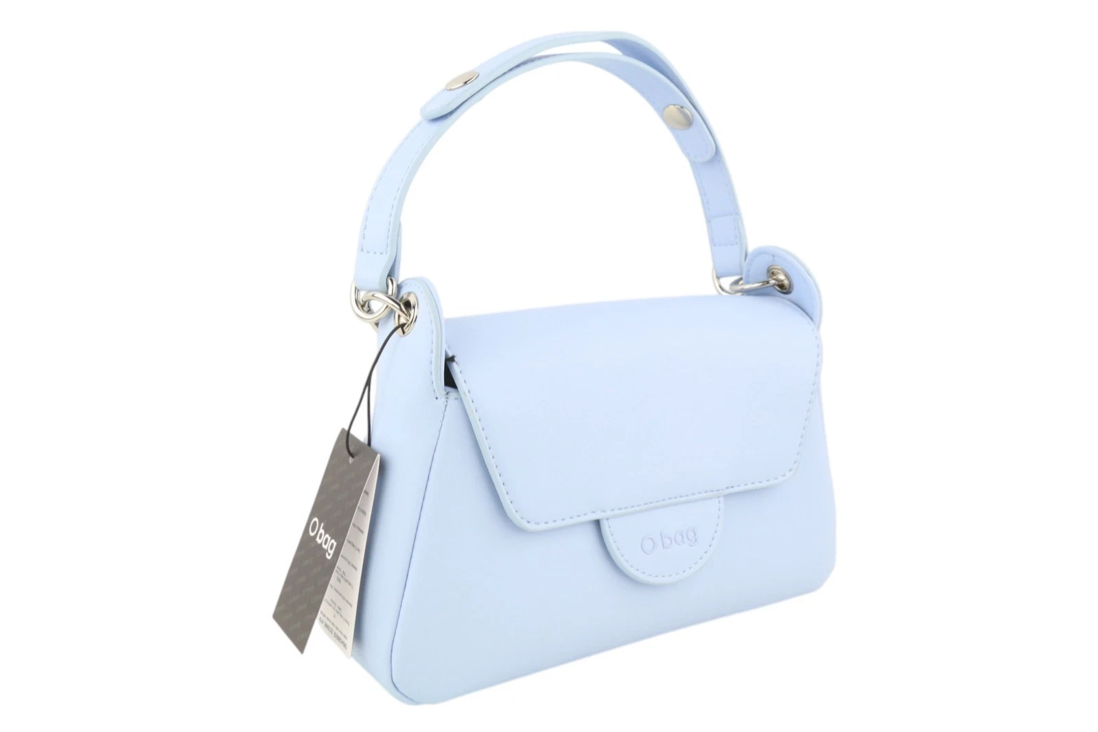 O Bag With Patina Women's Bag OS Light Blue Padded Logo Square Shoulder Bag - O Bag