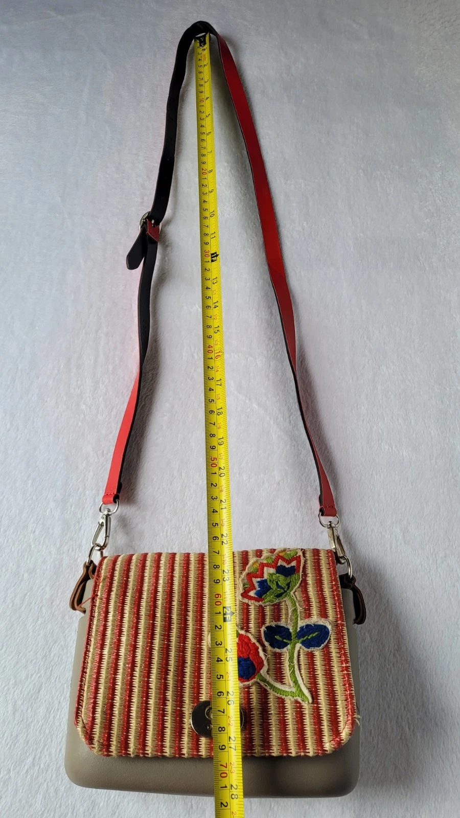 Two Bags O Bag Italy Eva Dark Gray/White/ Crossbody/Shoulder Bag - O Bag