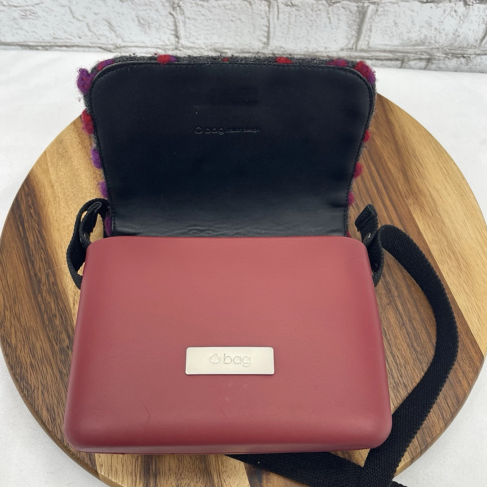 Obag O Bag O Pocket OPKO9 Womens EVA Wool Polka Dot Crossbody Bag Purse Italy - O Bag