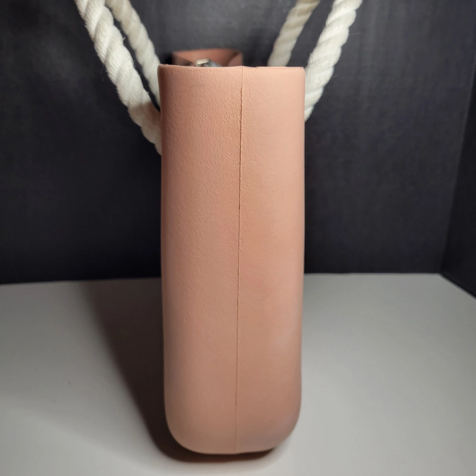 OBag Pink Tote Double Rope Handles Made in Italy Fullspot Shoulder 11 x 14 x 3.5 - O Bag