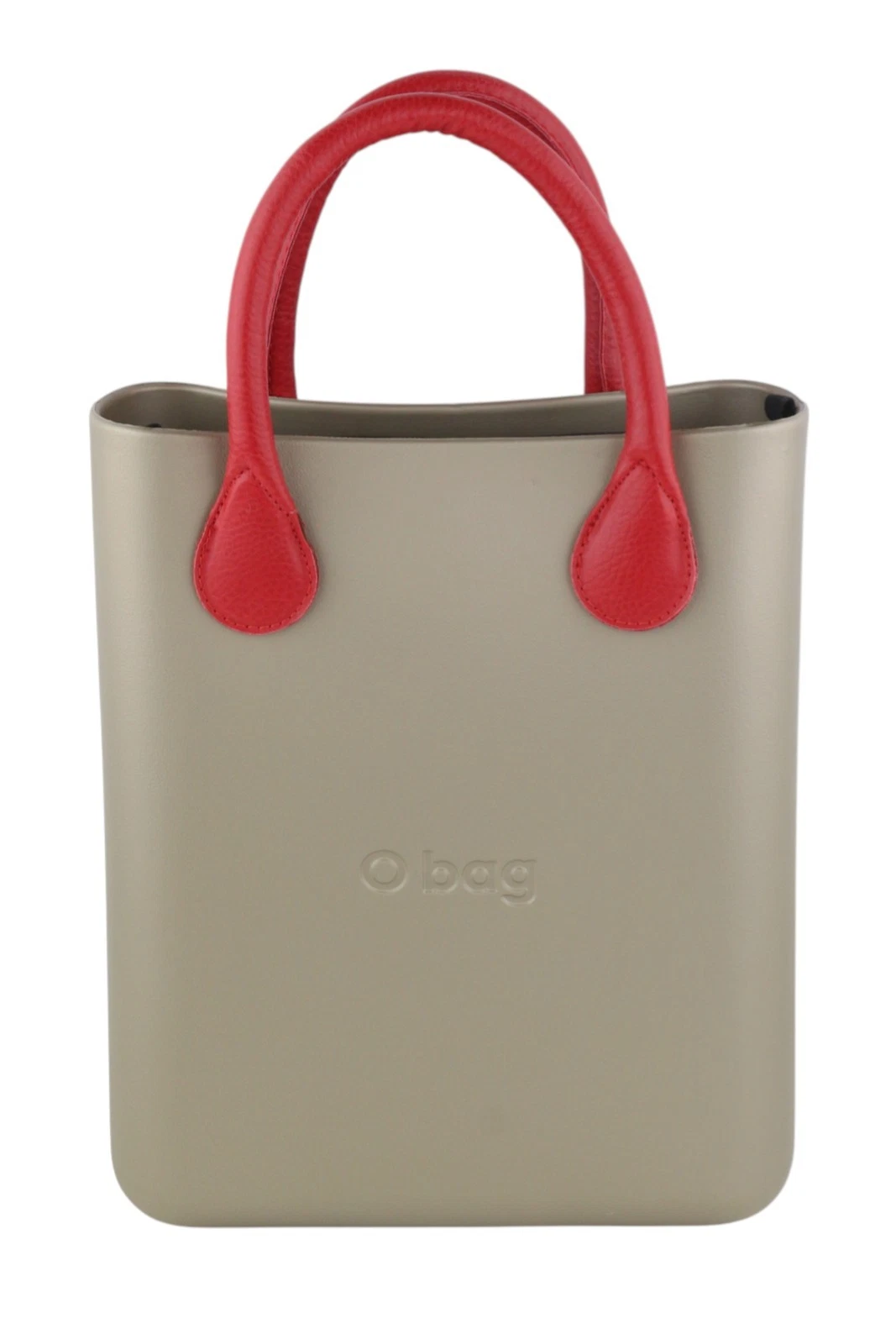 O BAG Chic Women bag OS Brown Gold Inner bag Logo Square Tote Handles - O Bag