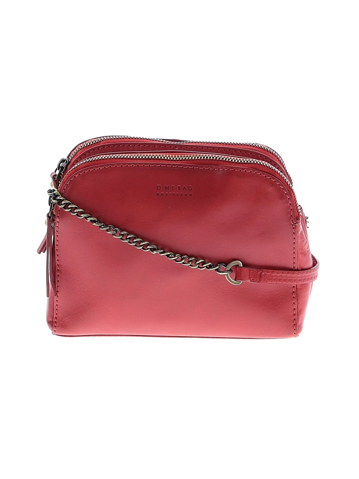 O my bag Women Red Leather Crossbody Bag One Size - O Bag