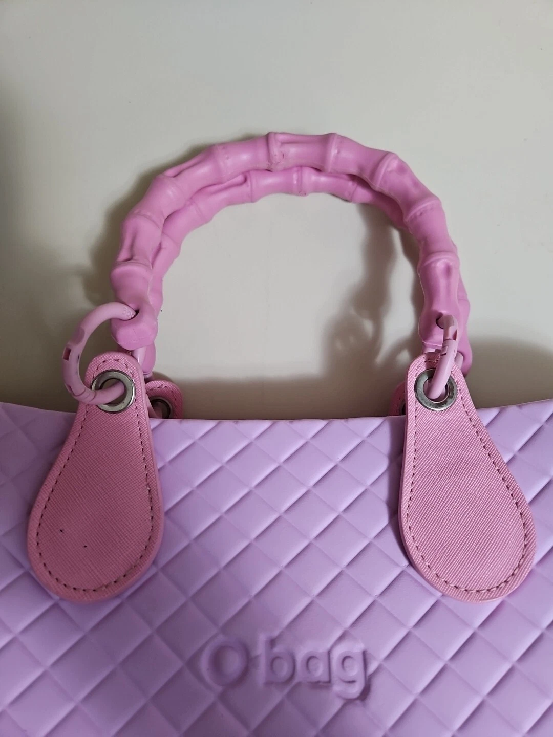 O Bag Tote Lilac Purple Washable Double Shoulder Handbag Lined Beach Scene Tote - O Bag