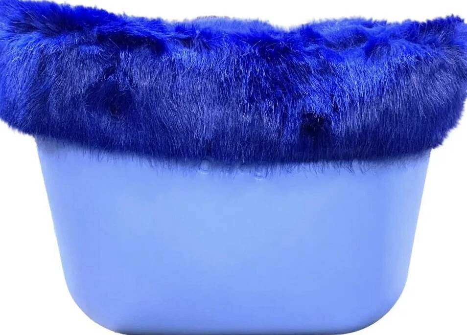 Obag Gorgeous Classic Blue fox faux fur Border Only - O Bag