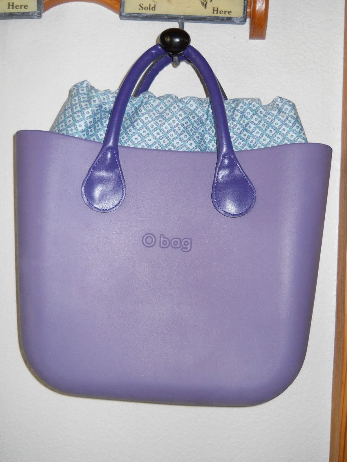 Italian O Bag Brand Purple Rubber with Waterproof Drawstring Lining Bag NWOT - O Bag