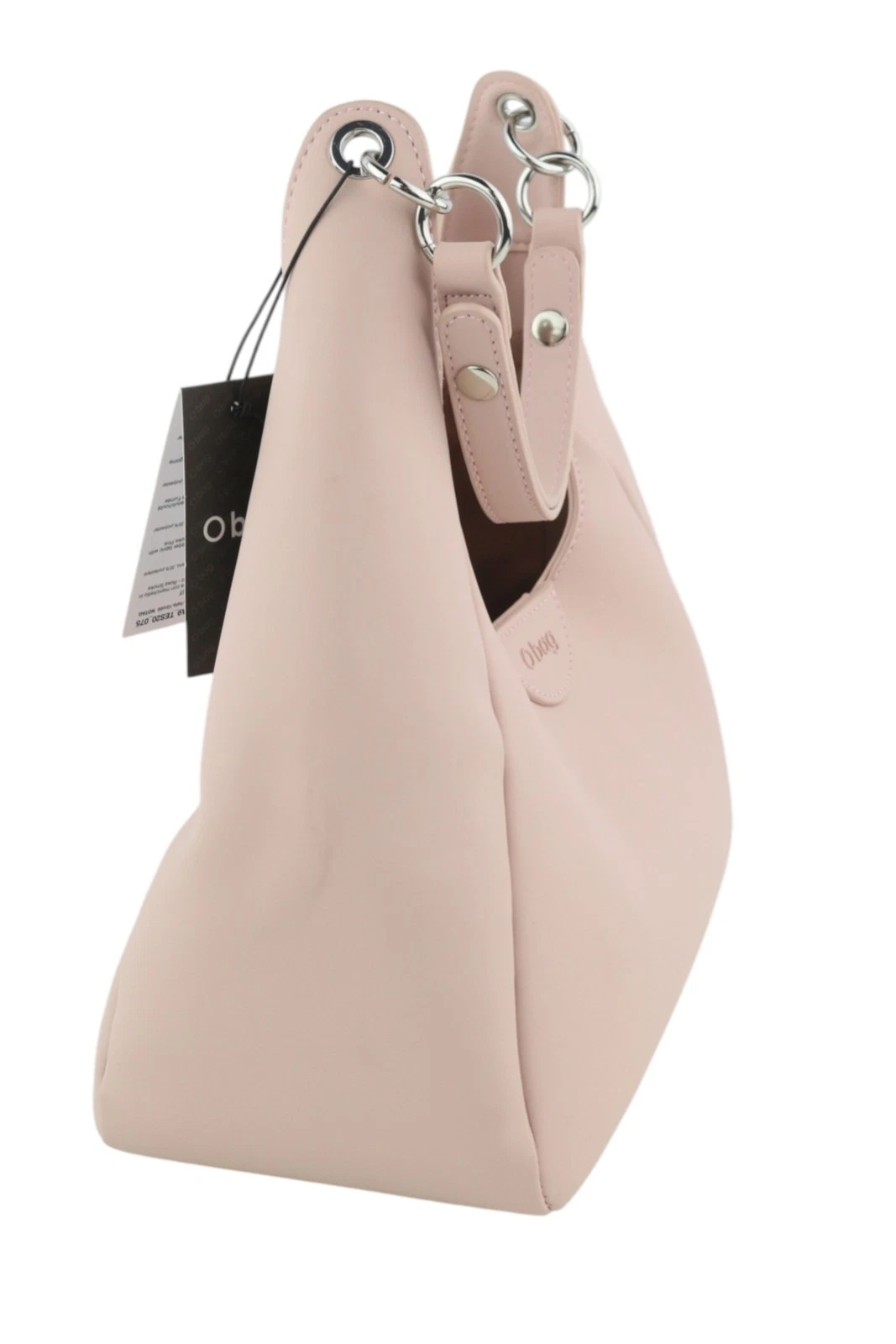 O BAG Ginevra Women's Bag OS Light Pink Lining Hobo Crossbody Magnetic Closure - O Bag