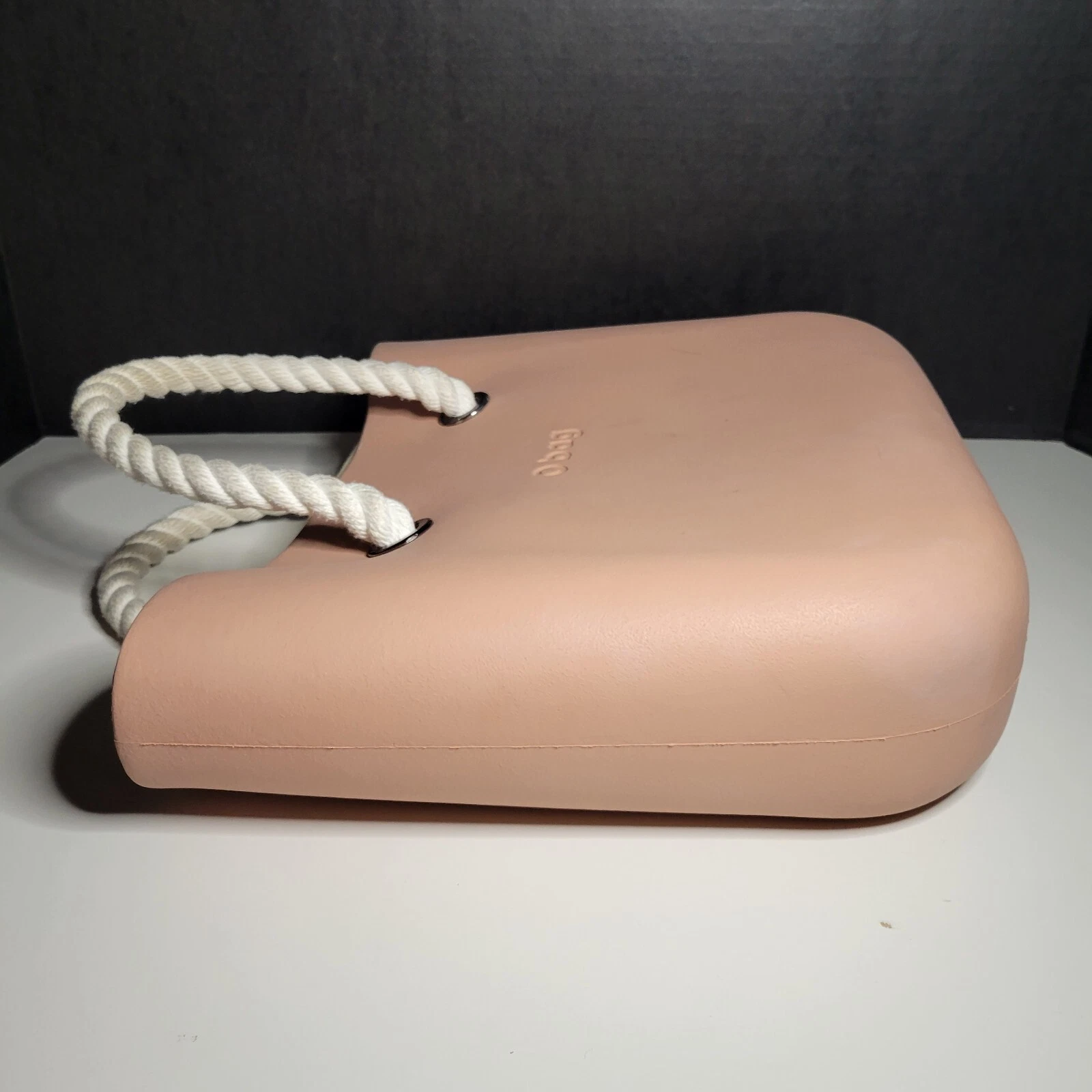 OBag Pink Tote Double Rope Handles Made in Italy Fullspot Shoulder 11 x 14 x 3.5 - O Bag