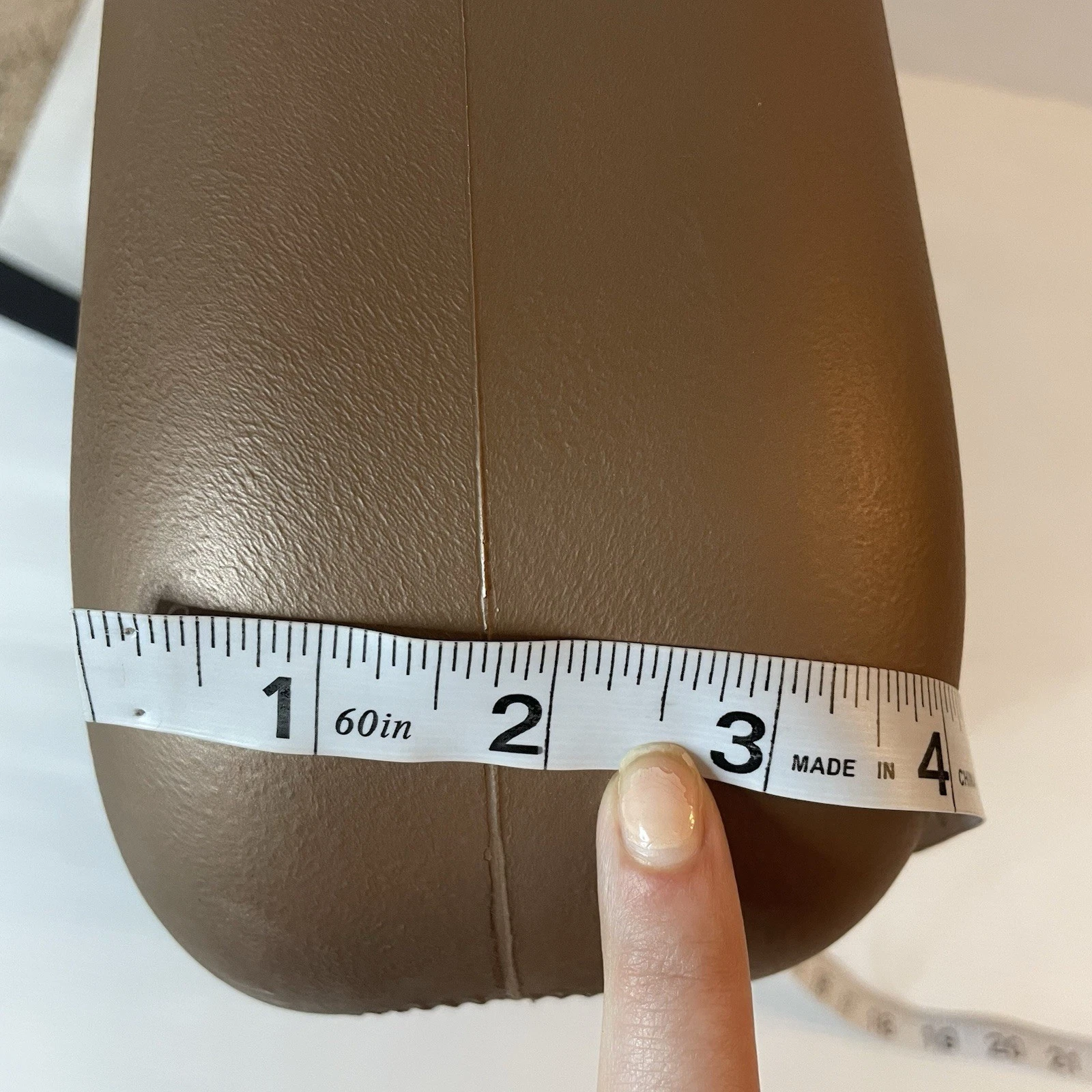 O Bag Italy Tan With Black Leather Straps Plaid Felt Liner Large Tote Bag - O Bag