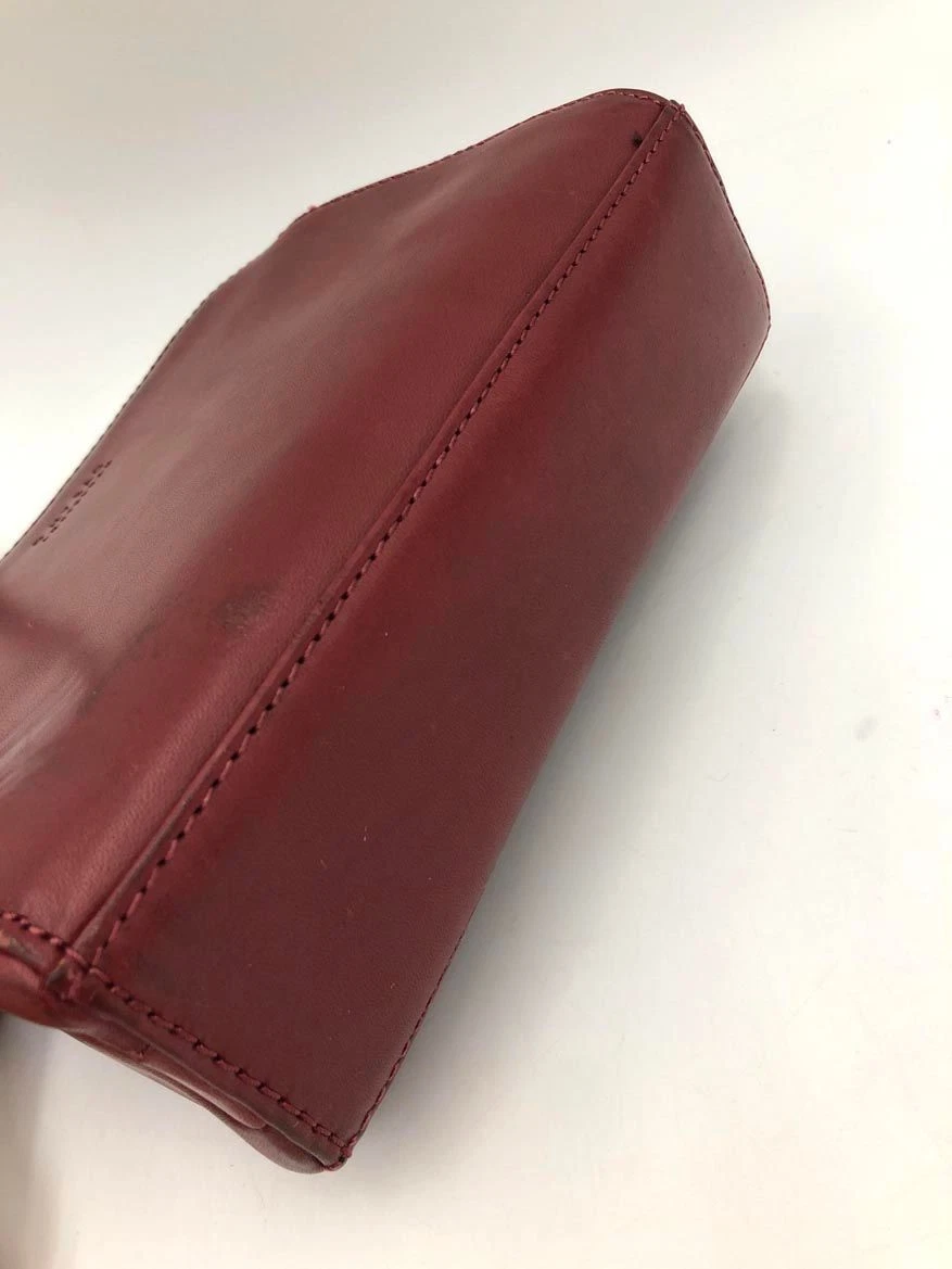 O My Bag Leather Chain Shoulder Bag Wine Red Used Ladies From Japan - O Bag