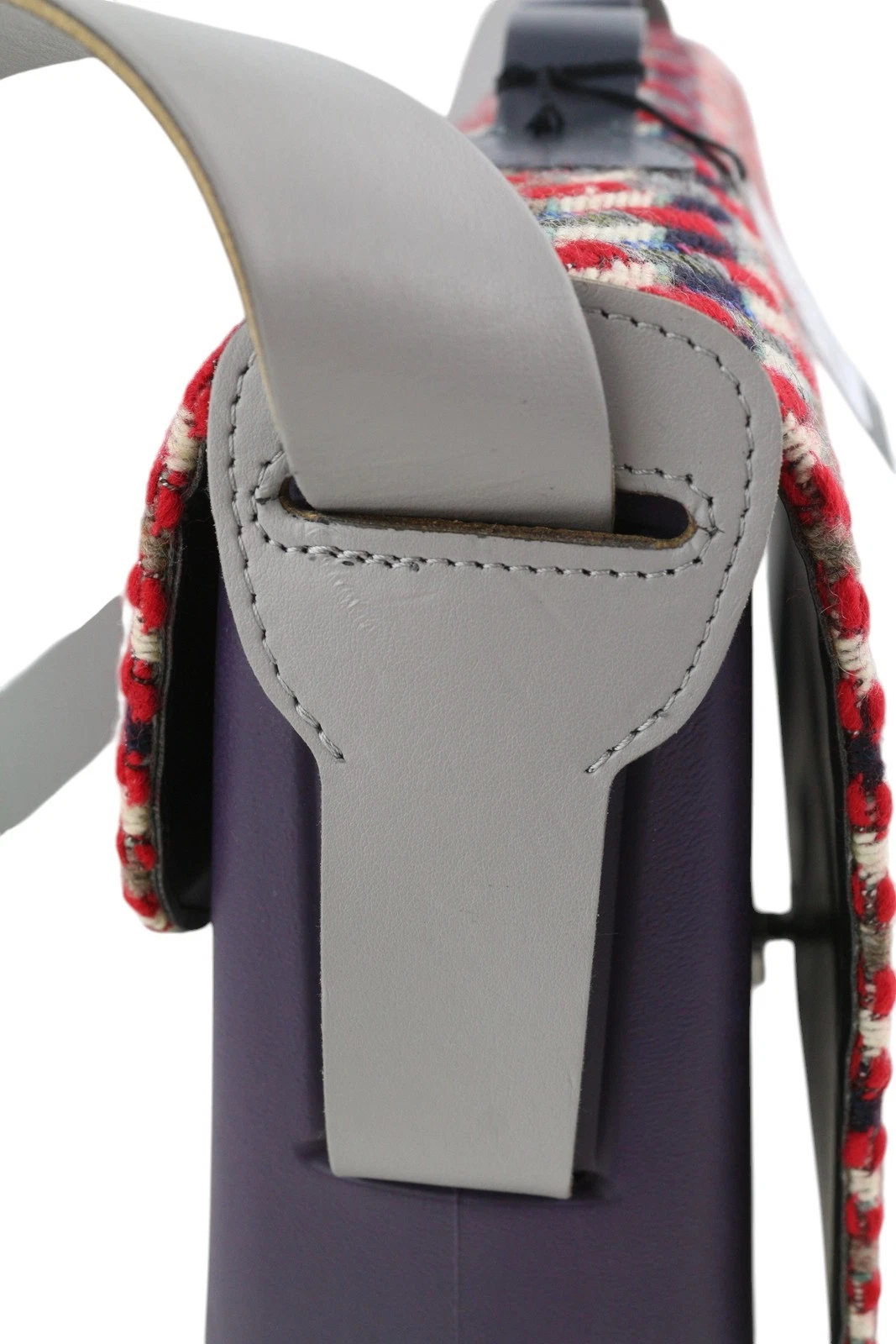 O Bag Folder Women Bag OS Purple Tweed Turn Lock Messenger - O Bag