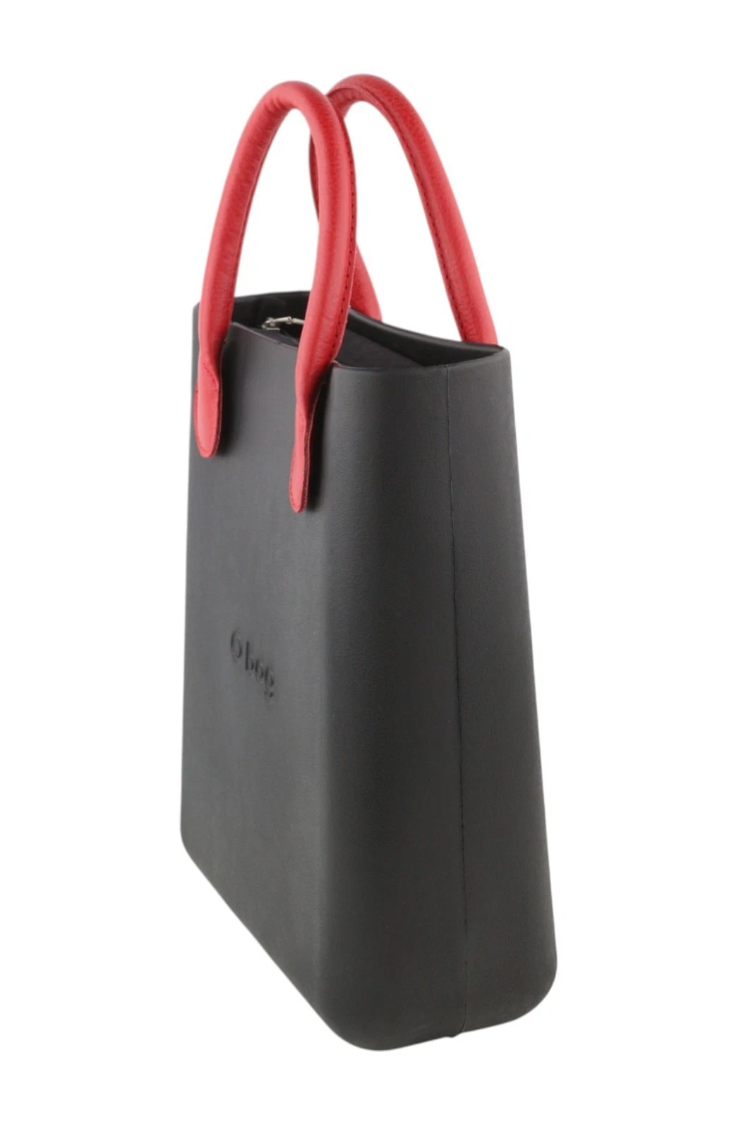 O BAG Chic Women Bag OS Black Textured Pattern Front Square Tote Inner Pouch Q04 - O Bag