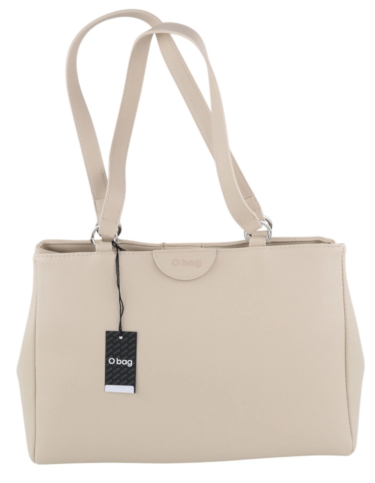 O Bag Vienna Women Bag OS Beige Double Handles Clasp Lined Square - O Bag