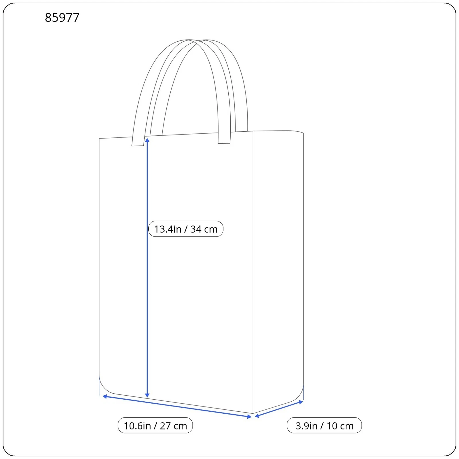 O Bag Chic Women Bag OS Black Textured Pattern Front Square Tote Inner Pouch - O Bag