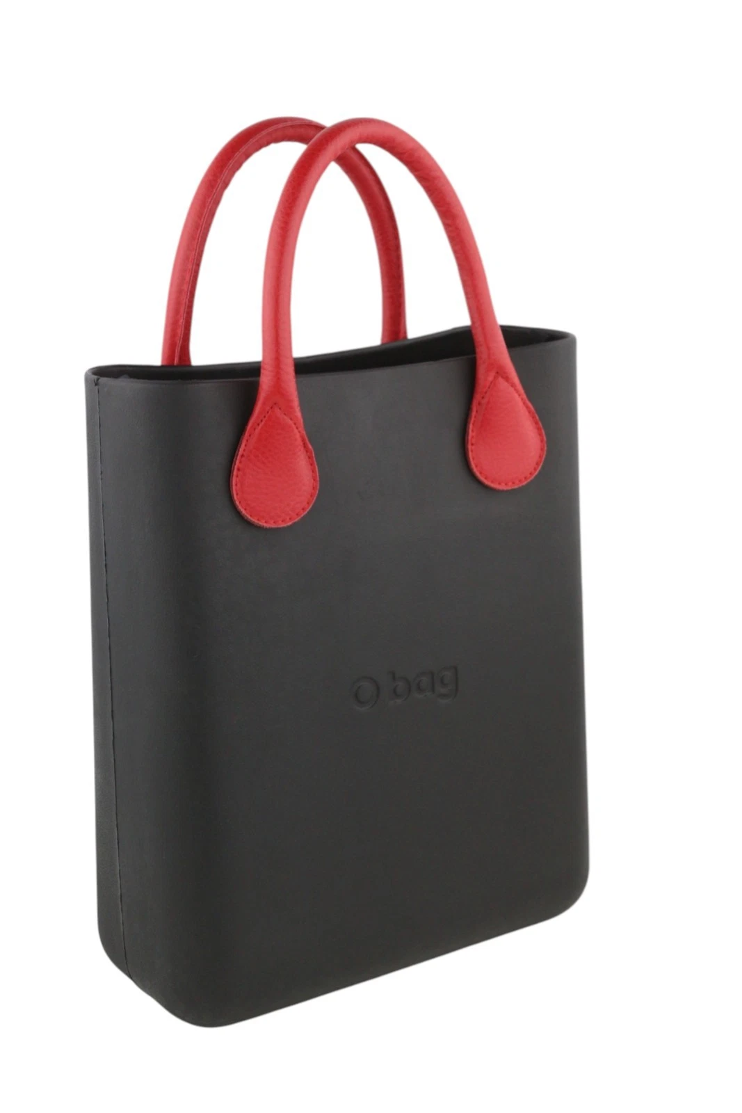 O Bag Chic Women Bag OS Black Textured Pattern Front Inner Pouch Dark Tote - O Bag