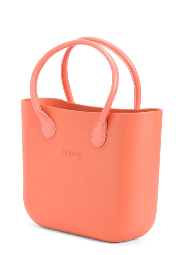 New Obag Italy Eve Compound Tote Coral Removable Canvas Insert 15.5”W - 12” H - O Bag