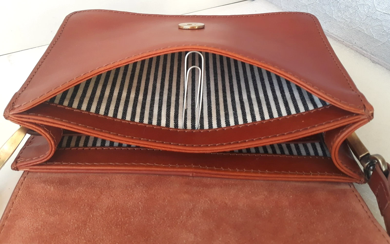 O MY BAG ~ Amsterdam ~ Crossbody Small Bag Purse Brown Leather ~ Magnetic ~ New - O Bag