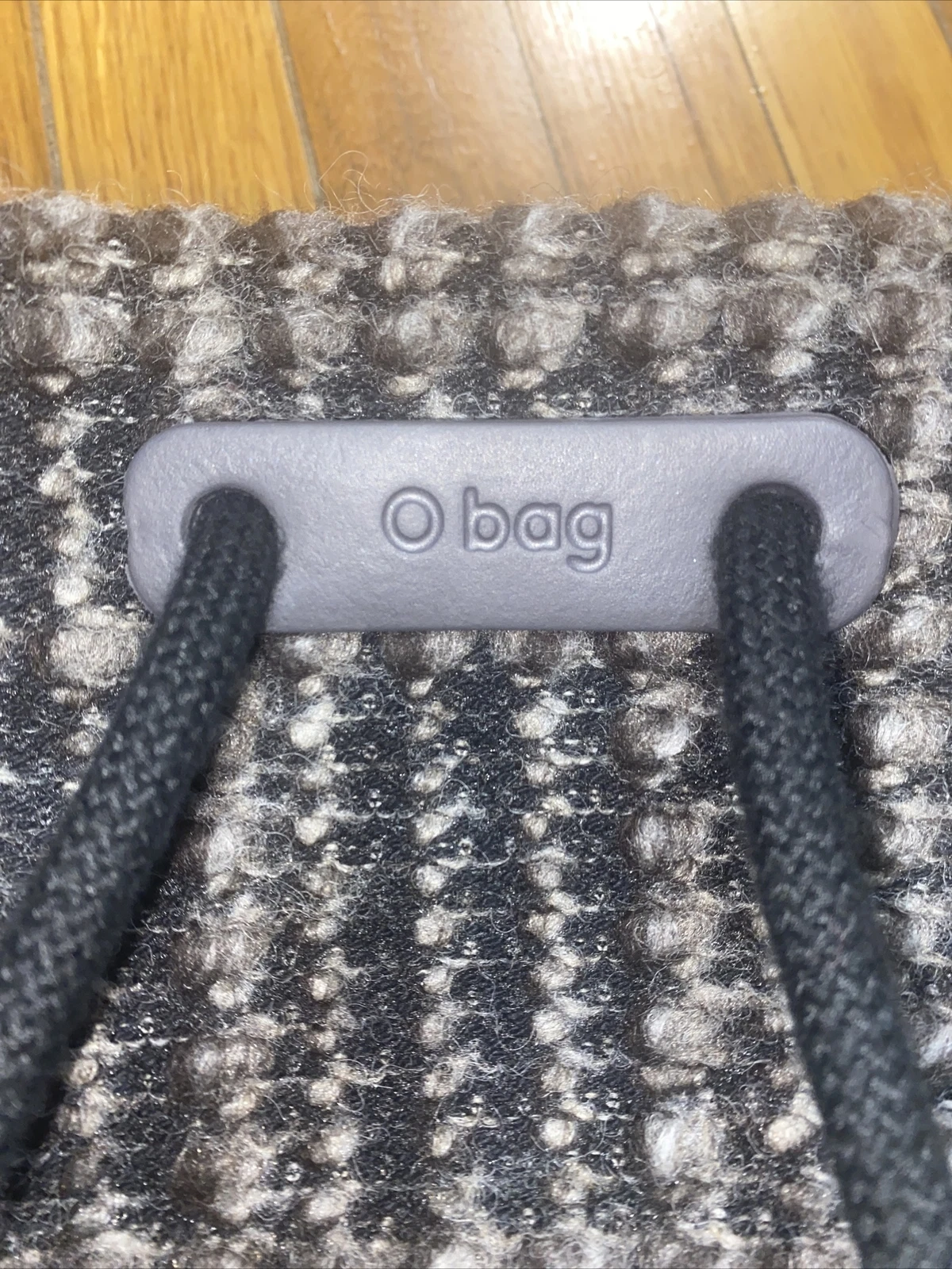 Rare O Bag Italy Sling Sack Backpack Bag Wool Tweed Rubber Bottom Anthropologie - O Bag