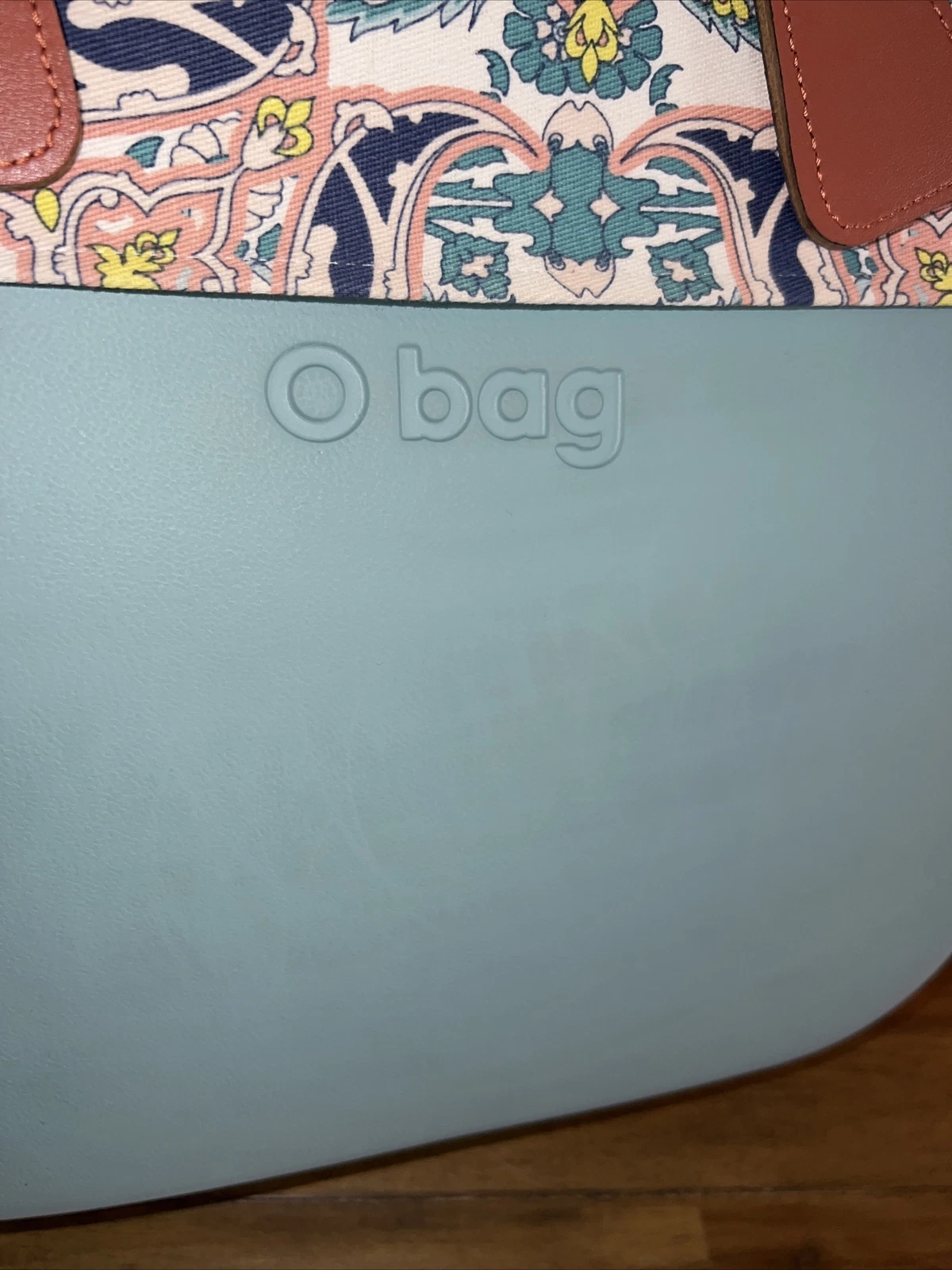 Obag O Bag Sage Teal Handbag Italy With Paisley Dust bag - O Bag