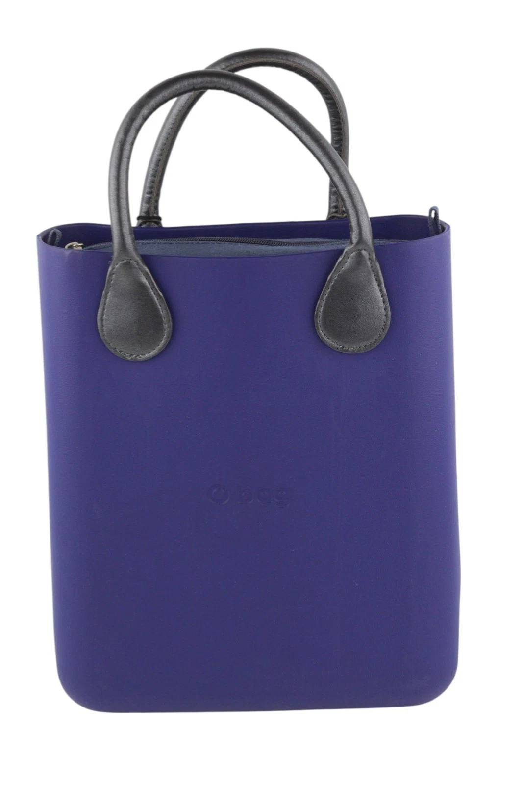 O Bag Chic Women's Bag OS Blue Double Handles Inner Compact Square Tote - O Bag