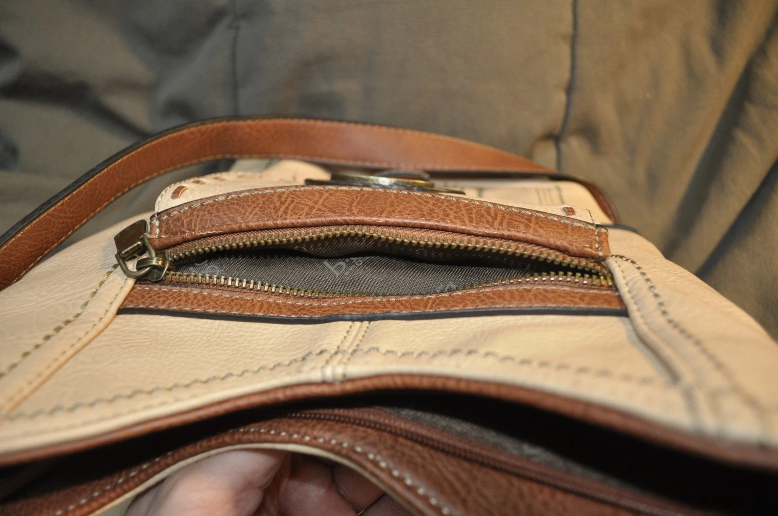 b.o.c. Crossbody Bag, Tan and Brown, Used - O Bag