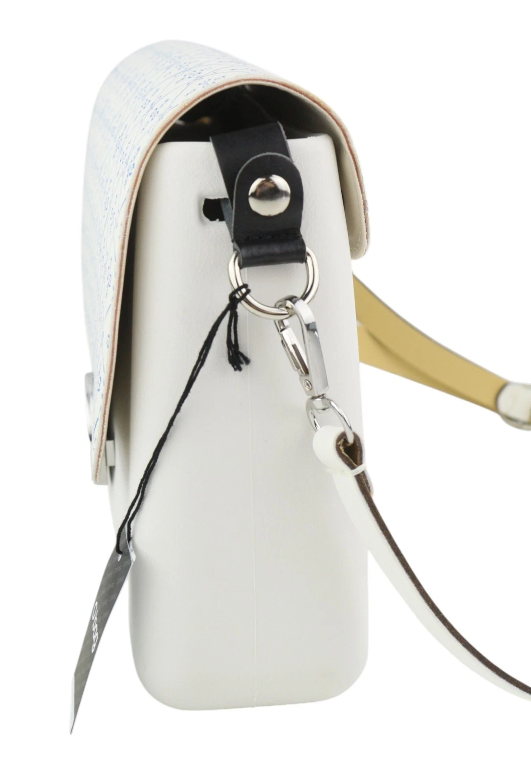 O Bag Glam Women Bag OS White Pattern Adjustable Strap Clasp Crossbody - O Bag