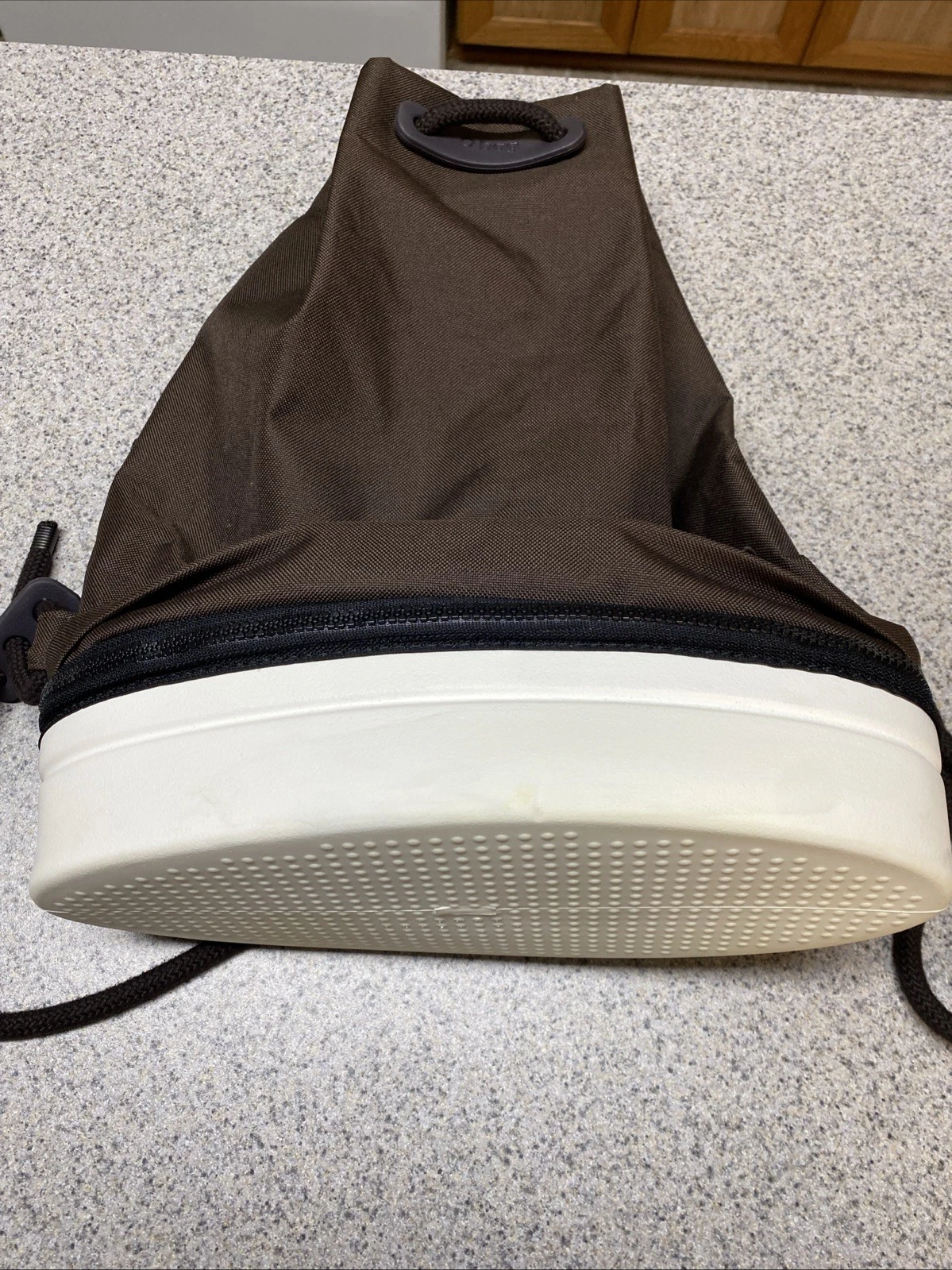 O Bag Obag Brown Bucket Bag Tote EVA & Canvas Drawstring Backpack Made In Italy - O Bag