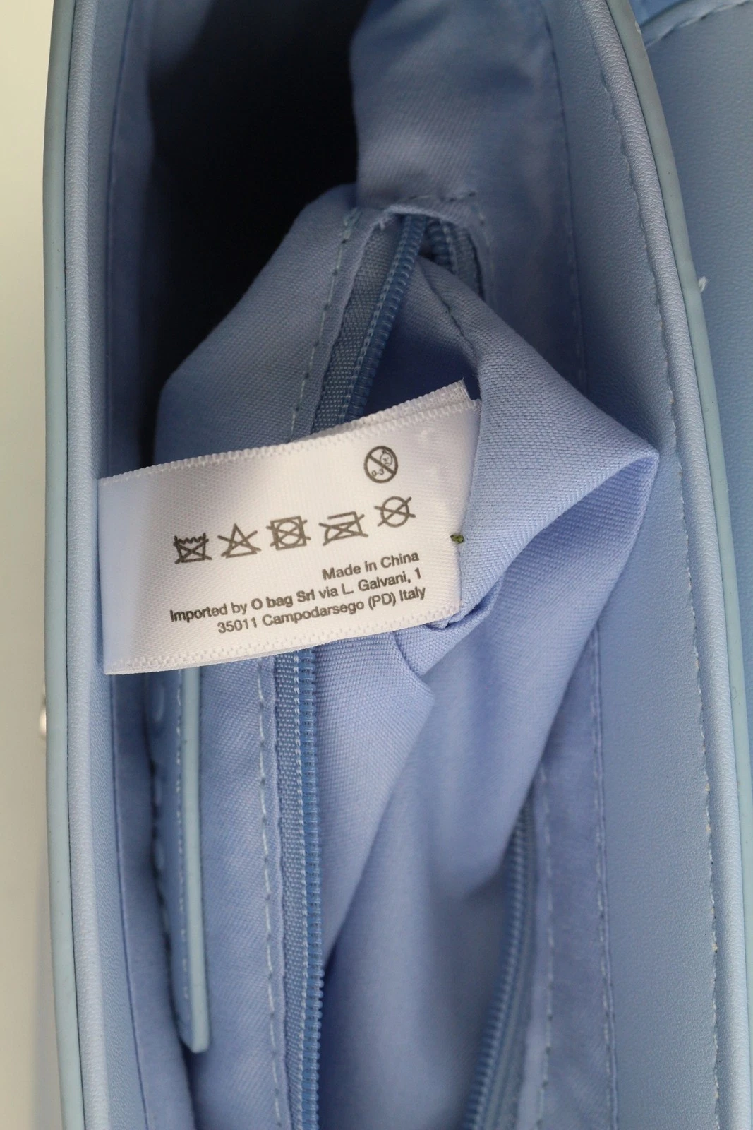 O Bag With Patina Women's Bag OS Light Blue Padded Logo Square Shoulder Bag - O Bag