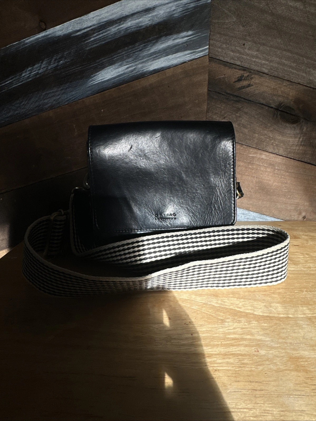 O my Bag Amsterdam Vegan Leather Audrey Mini Black Crossbody Purse - O Bag