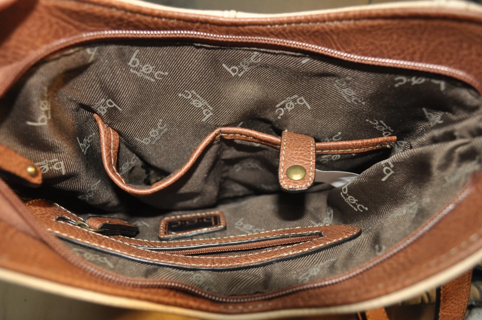 b.o.c. Crossbody Bag, Tan and Brown, Used - O Bag