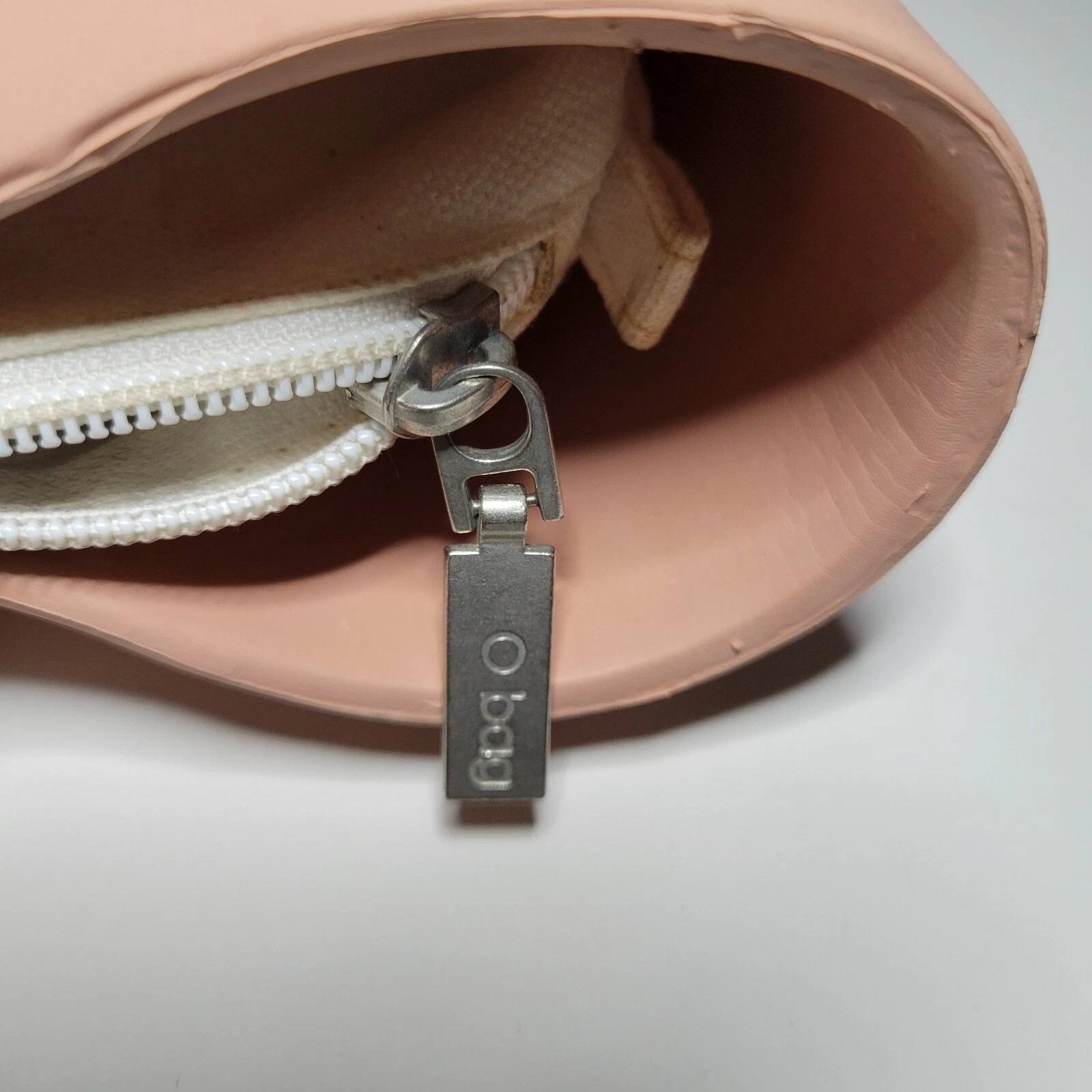 OBag Pink Tote Double Rope Handles Made in Italy Fullspot Shoulder 11 x 14 x 3.5 - O Bag